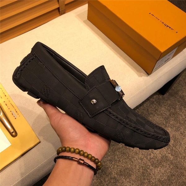 

2q 30model classic sequins luxury designer business mens original dress shoes loafers shoes overshoes pure original cowhide soft bottom 11, Black