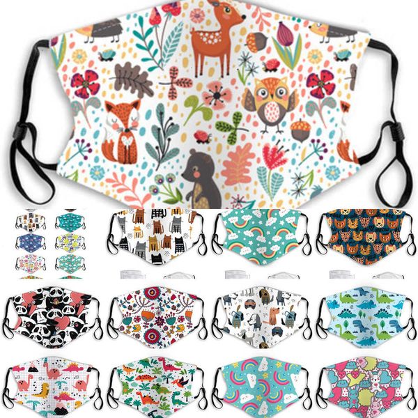 

haze anti-fog cartoon face pm2.5 dust kids masks protection washable hanging ear type baby reus 0hza 3ix9o