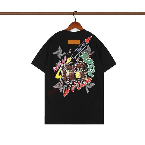 

summer europe tees t-shirt paris polos intarsia jacquard rocket crewneck american stars mens tshirts star satin cotton polo casual t shirt w, White;black