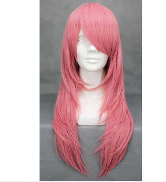 Parrucca Rosa Lunga 65cm, Cosplay Maria, Bianchi Reborn