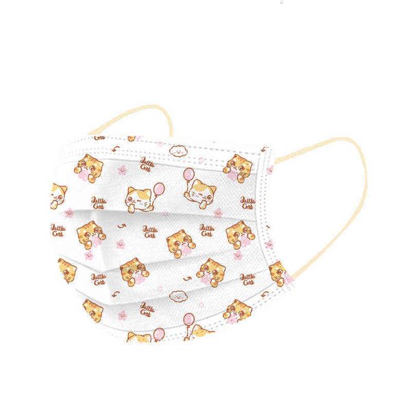 

cartoon mask printed cute girl heart child disposable face