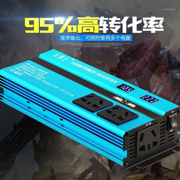 

1600w dc12v/24v/48v/60v to ac220v modified sine wave power inverter led display charger converter adapter car vehicle / home use1