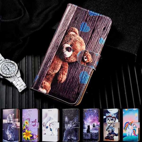 

кожаный чехол для телефона p smart 2019 p8 p9 p10 p20 p30 lite wallet flip cover для huawei y3 y5 y6 pro y7 y9