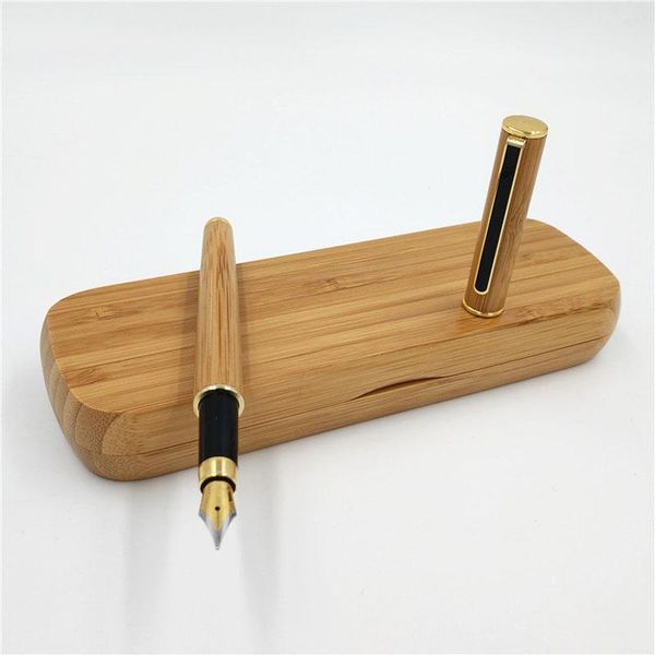 

1pc gift box wood fountain pen bamboo pen fountain sets gift for christmas new year wedding gift pen for man christmas bbyrjt lipper