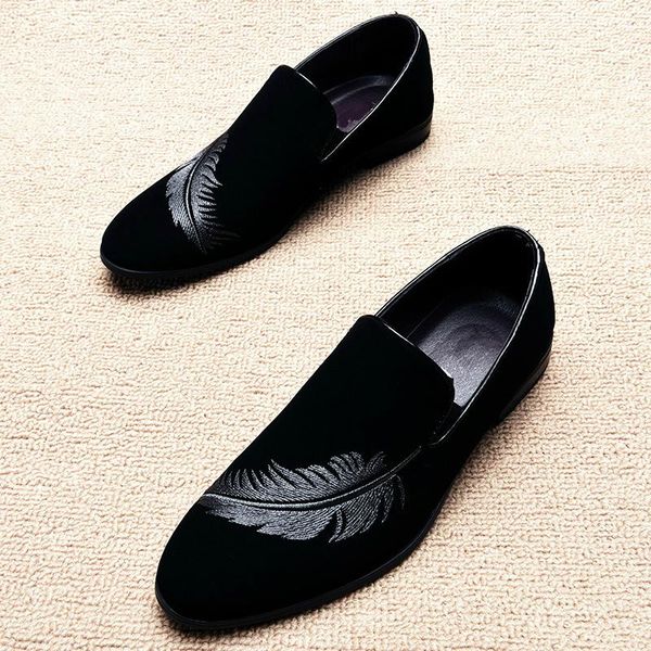 

men dress shoes leather korean version british trendy cloth fashion young casual men shoes zapatos de vestir para hombre c0-73, Black