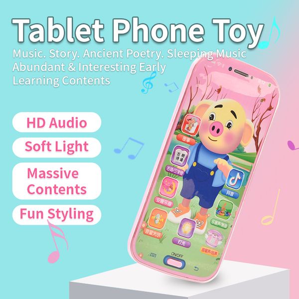 

2020 children's simulated touch-screen toy mobile phone boy girl phone baby bites puzzle children over 3 years old