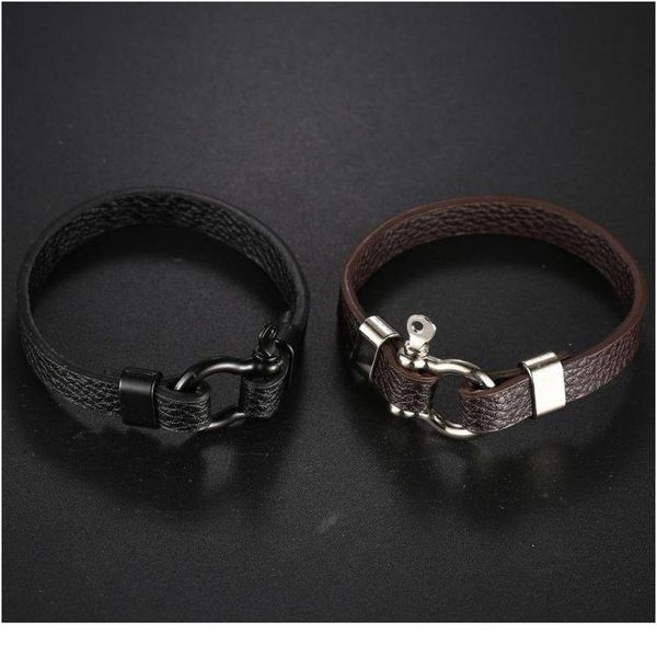 

sellers pu leather stainless steel bracelet gift for valentines day birthday jllzfb