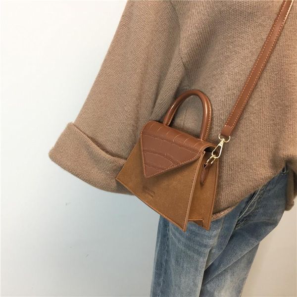 

small autumn and winter 2020 new leather handbag super women's messenger bags retro single shoulder bag tidal crosssbody bags