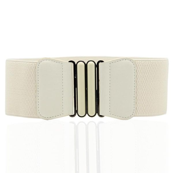 

women's wide belt with dresses fashion ladies buckle waist elastic waist belt elastic wild women's wide decoration, Black;brown