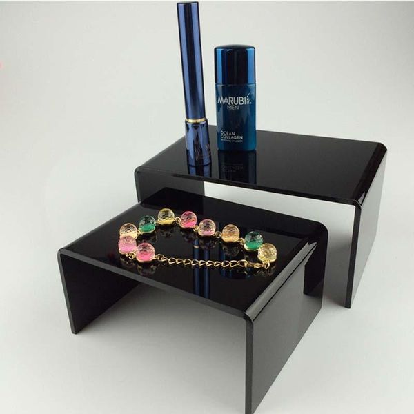 

acrylic jewelry display stand toy mobile wallet bracelets display shelf plexiglass 2pcs necklace * earring rack, Pink;blue
