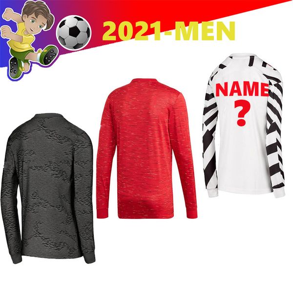 

20 21manchester rashford fernandes soccer jersey man kit equipment martial james bruno long sleeves football jerseys shirts united utd, Black;yellow