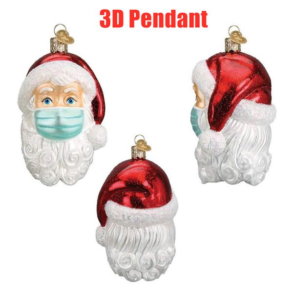 

santa claus of ornament 2020 personalized christmas holiday quarantine decorations hanging pendants navidad decoraciones pendant