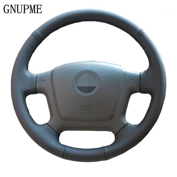 

gnupme steering cover hand-stitched soft artificial leather black car steering wheel cover for kia cerato 2005-2012 old kia ceed1