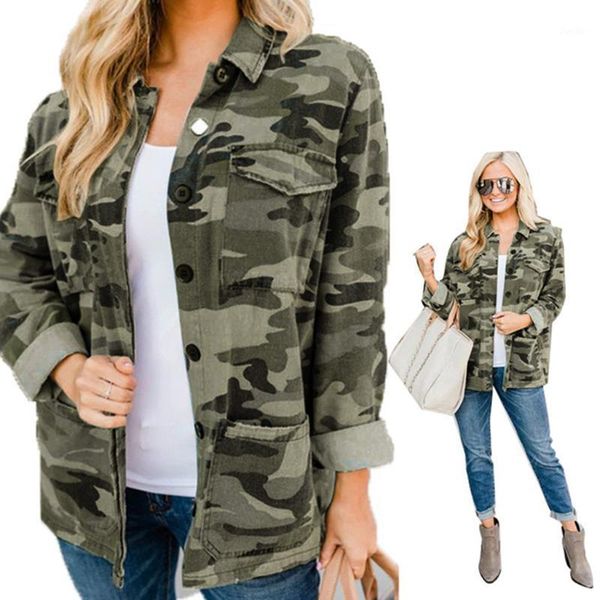 

ladies' autumn coat fashion women fashion long-sleevedcamouflage print casual stand collar coat jacket w10091, Black;brown