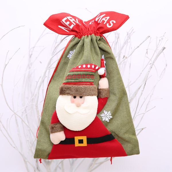 

new large three dimensional linen christmas backpackold man's backpack santa claus styling new large three dimensional linen christmas