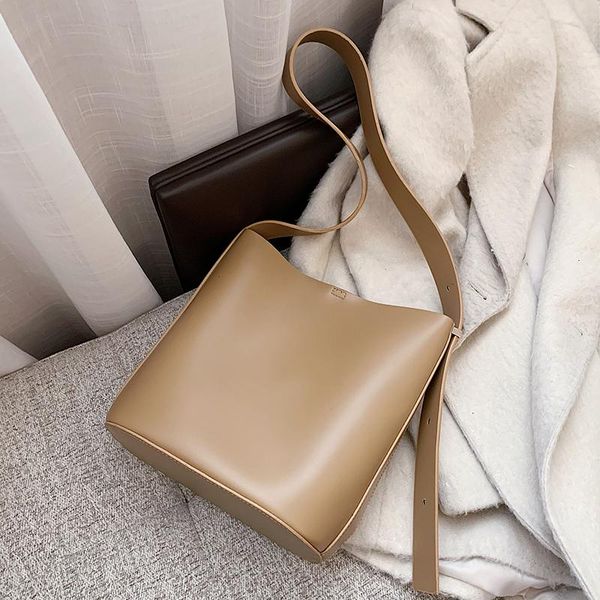 

2021 vintage designer luxury women's brand female 2021 lady fashion pu leather drawstring crossbody shoulder bag handbags