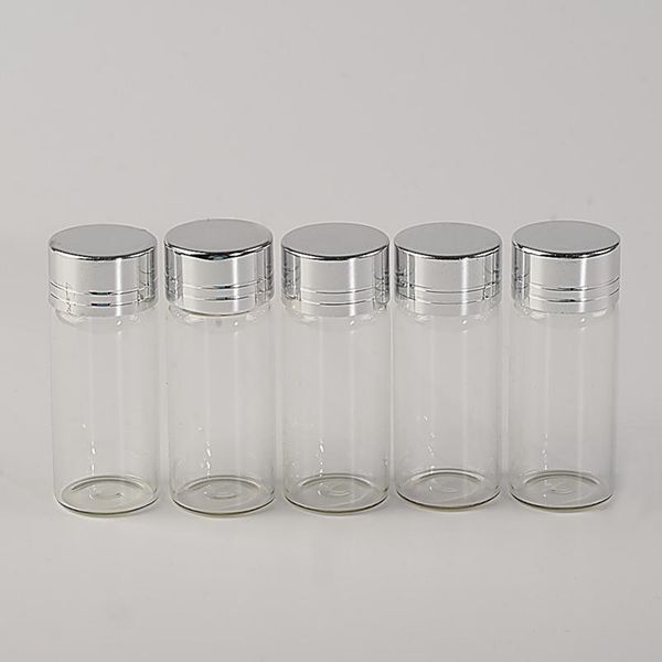 

10ml glass bottles screw cap silver aluminium lid empty glass jars vials bottles sealing up mason jars 10m bbybmu