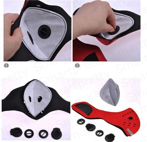 

cycling road windproof mountain half face bicycle masks mask with filter breathable pm2.5 activated carbo 9v2f