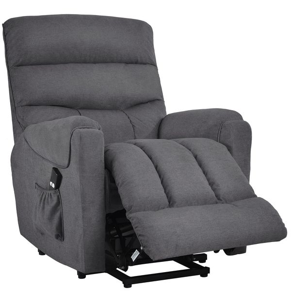 

us stock electric power lift recliner chair with side pocket suitable for the elderly home living room lounge single sofa pp191658aae