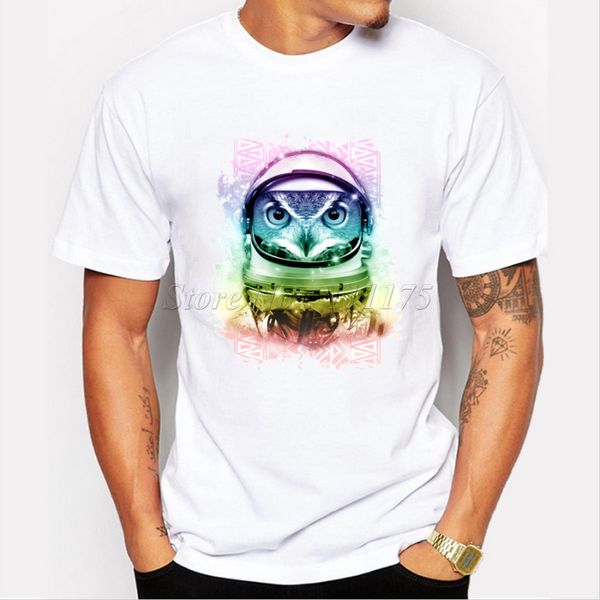 

new fashion cute astro owl printing men's t shirt hipster cool short sleeve tees sport hooded sweatshirt hoodie