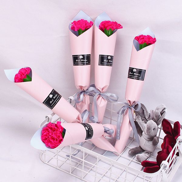 

милый медведь мыло цветок одиночный пакет розовые гвоздики свадьбы учителя валентинок день подарок новый шаблон 0 98gc j2