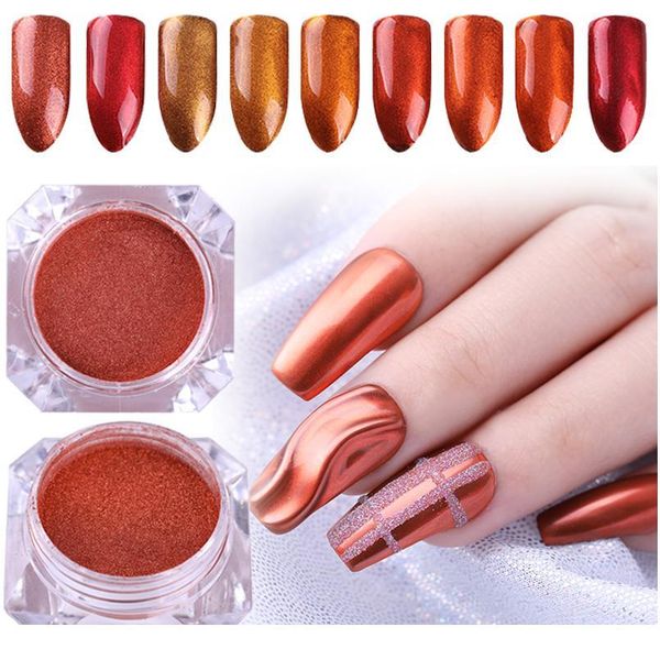 

chrome pearl shell powder nail art glitter pigment shinning powder long lasting nail tip decoration gel pol jllemn, Silver;gold