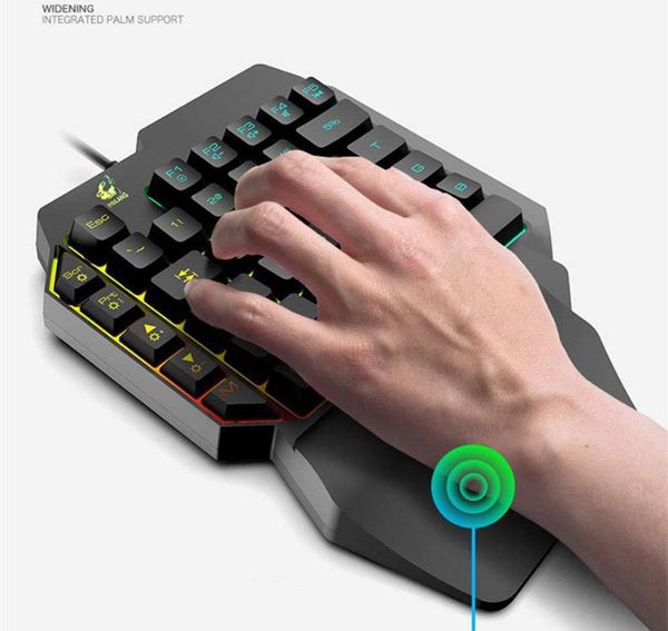 

one-handed keyboard left-hand gaming keyboard 39-key full key usb interface support backlight