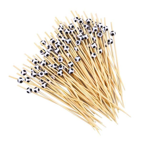 

sticks picks food football barbecue wedding 100pcs beverage birthday fruit for mini appetizer disposable party cocktail drink qyleuy mywjqq