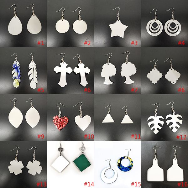 

diy sublimation blanks earrings designer earrings party gifts diy valentines day gifts for women 16 style xd24352