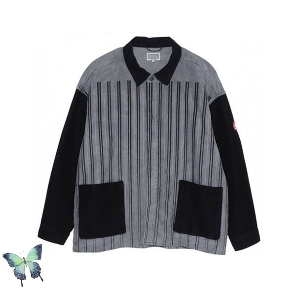 

2021 new cav empt psychedelic electronic graphic printed denim shirt men women fashion coat classic washed jacket htab, Black;brown