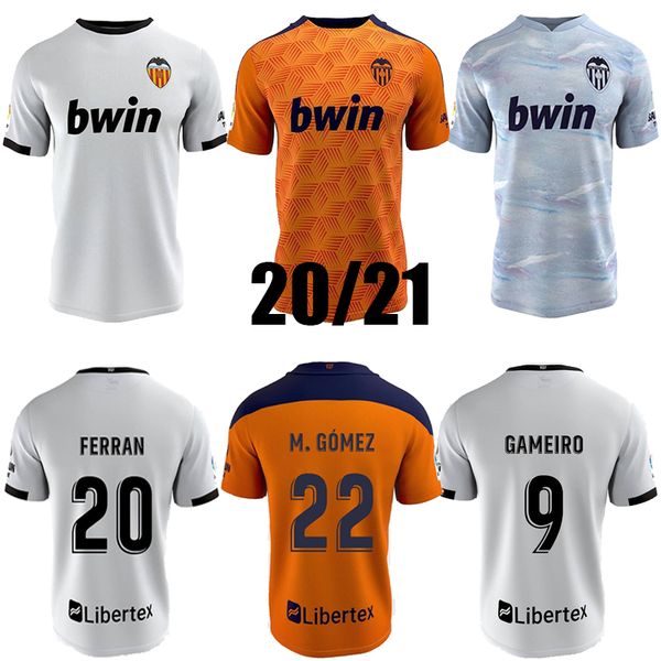

20 21 thailand valencia soccer jerseys 2020 2021 guedes gameiro camisetas de futbol rodrigo m. florenzi m.gomez men football shirts, Black