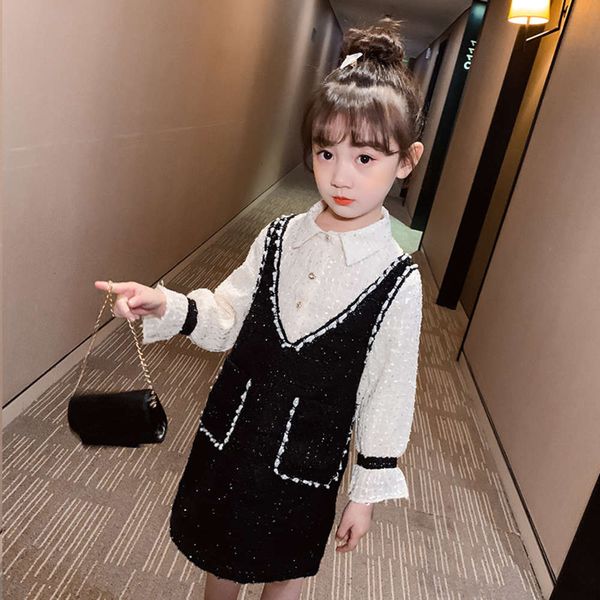 

skirt in spring autumn 2020 girls' new korean version of two drs with foreign sle and black fragrance, Red;yellow