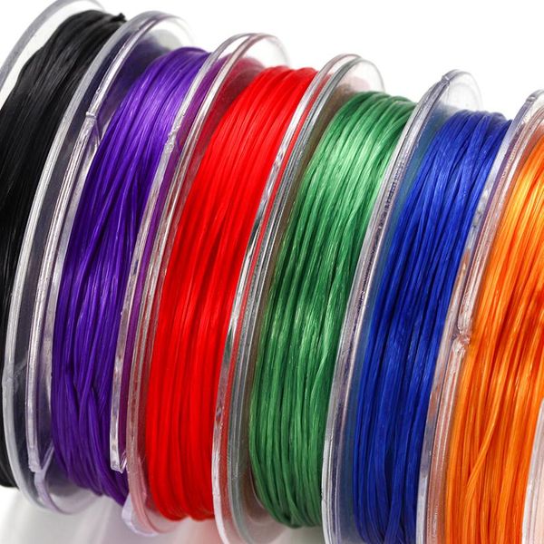 

10m/roll crystal beading stretch cord stretchy elastic cord thread string beading wire diy for jewelry making findings wmtkip, White;red