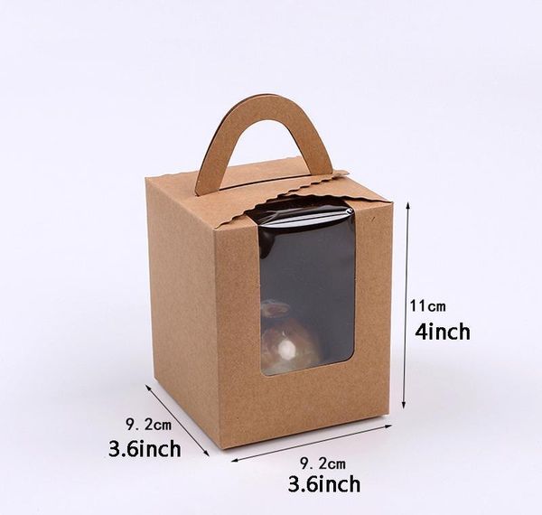 

single cupcake boxes with clear window handle portable macaron box mousse cake snack boxes paper package box birthd sqctmh bdenet