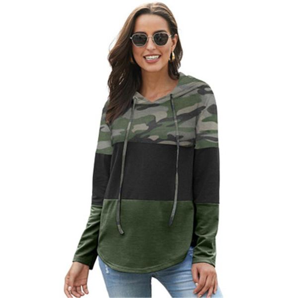 

contrast long sleeve women hoodies fashion trend crew neck pullover loose famale clothing sweatshirt spring designer new casual hoodies, Black