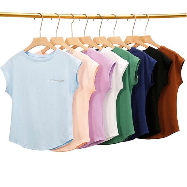 

95% cotton shirt women blouse summer short sleeve solid blue shirts loose female casual ladies plus size s-3xl y200622, White