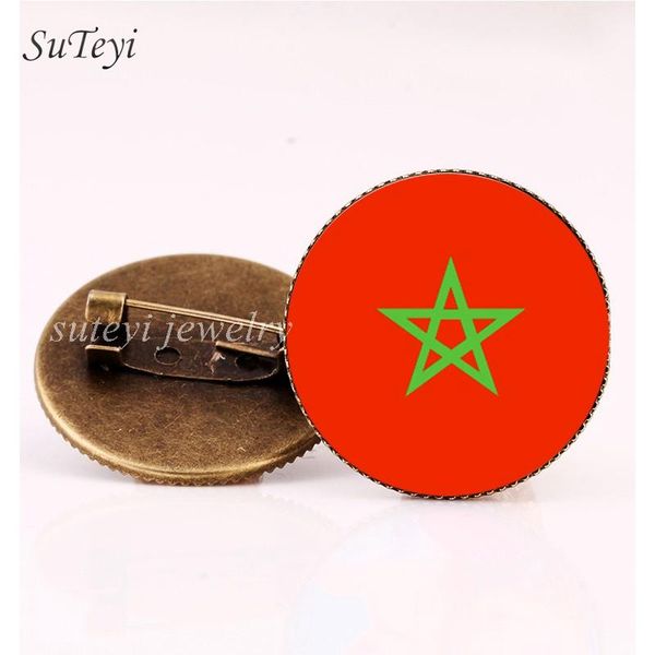 

suteyi pattern флага стекло броши броши значки кристалл купола pins ювелирные изделия мавритания марокко мозамбик намибия африканский sqcbwr, Gray
