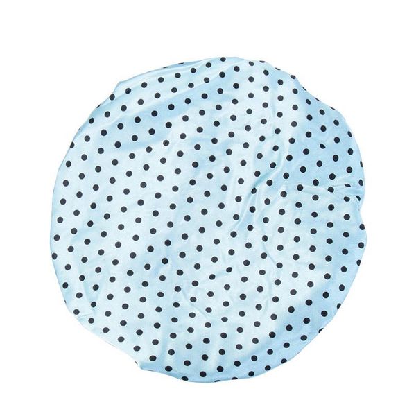 

1pc thick double layer leopard printing waterproof elastic band bath hat women shower hair cover bathroom supplies acc qyltbq