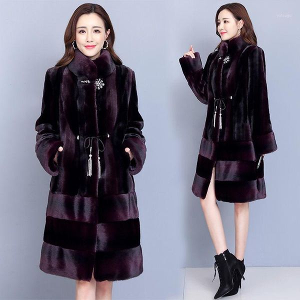 

women 2020 winter fashion faux coat female furry fake fur jacket ladies thick warm artificial fur overcoat outwear c141, Black