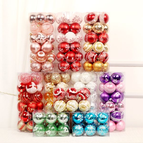 

a box of 24 christmas tree decorations balls bauble xmas party hanging ball ornaments christmas decorations for home new year gift good