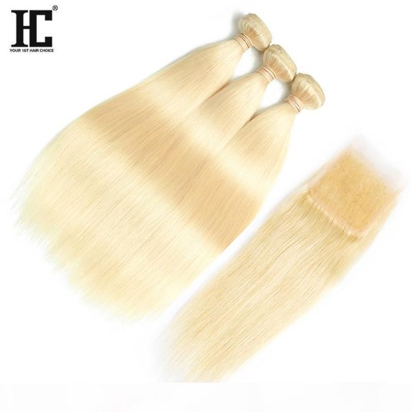 

selling #613 blond human hair 3 bundles with lace closure 8a mink brazilian hair straight body wave with lace frontal cloaure, Black;brown