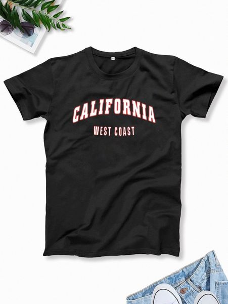 

men letter graphic short sleeve tee e7mk#, White;black