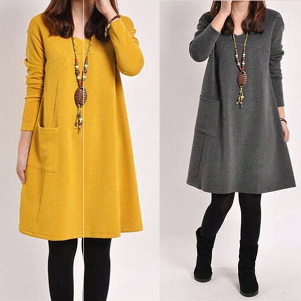 

women's autumn sundress zanzea 2020 kaftan solid hoodies dress pullovers long sleeve vestidos female robe plus size sweatshirts1, Black;gray