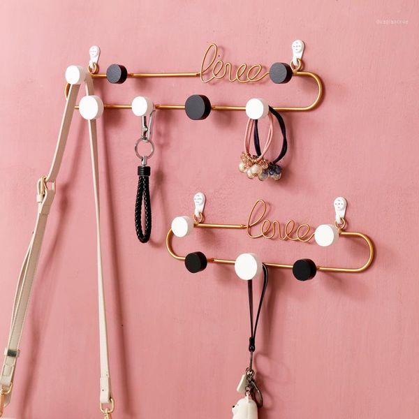 

hooks & rails wall mounted gold clothes hat hook nordic creative porch key coat rack door entrance hanging metal decorative clothe hanger1
