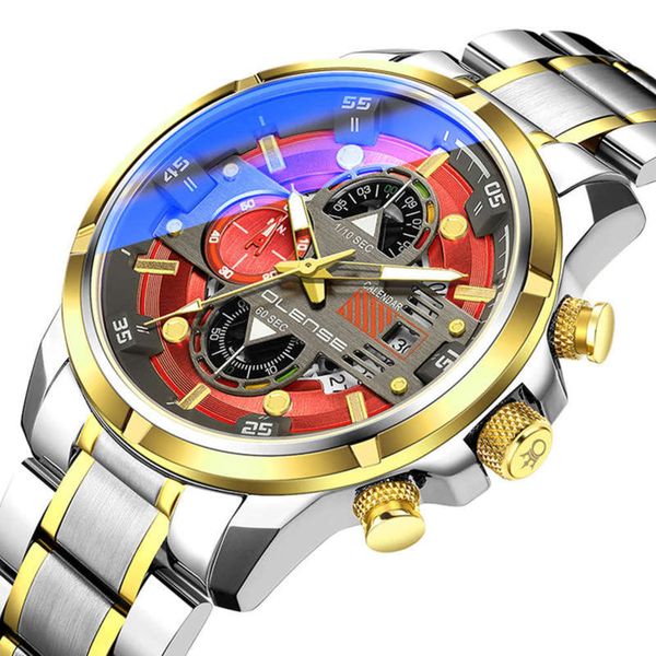 

men's independent new design sports of watch, Slivery;brown