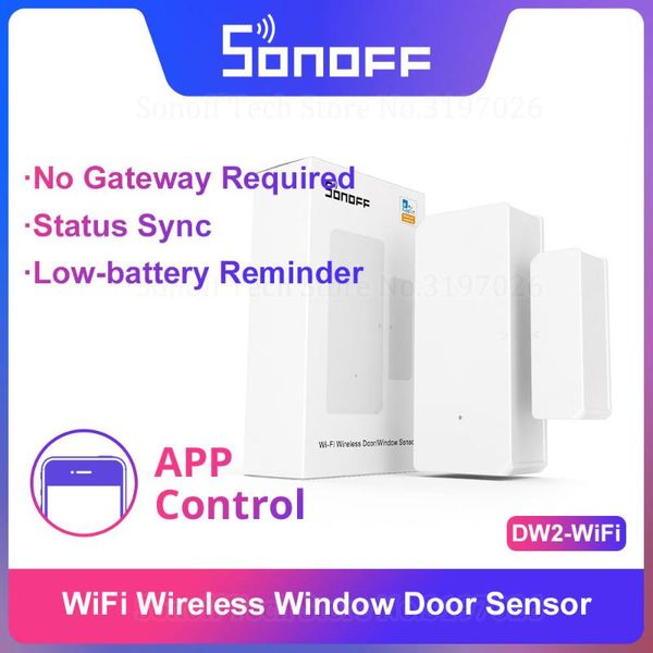 

smart automation modules sonoff dw2-wifi wireless security door/window sensor alarm notification scene via ewelink app support devices ifttt