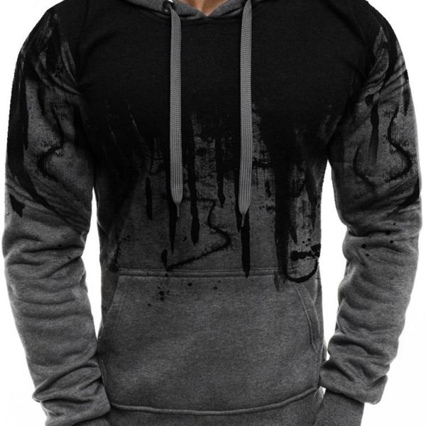 

coldker new men's hoodies european and american graffiti, Black