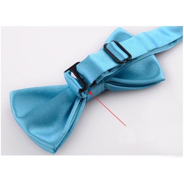 

men kid bowties solid butterfly bowtie wedding accessories gift bow tie party neckwear classic bowk qylict, Black;gray