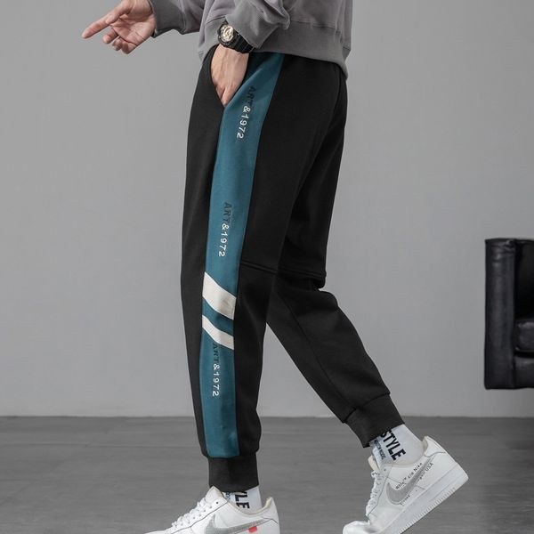 

gk5o6 осень новая молодежная мужская спорта упругие спортивной моды брюки студентов группа трикотажное случайные брюки случайных мужчин vkjf, Blue