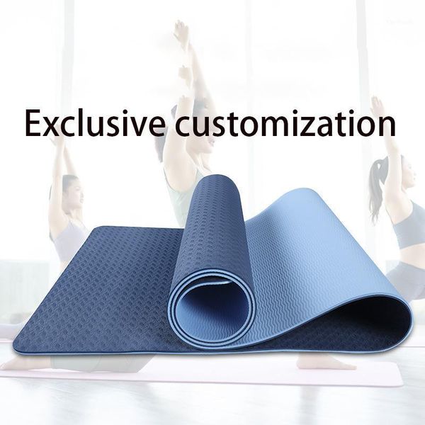 

yoga mats mat fitness exercise beginner non-slip two-color tpe custom1